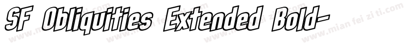 SF Obliquities Extended Bold字体转换